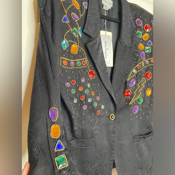 Deadstock Vintage Adam Douglass 80s jewel blazer - Picture 5 of 5